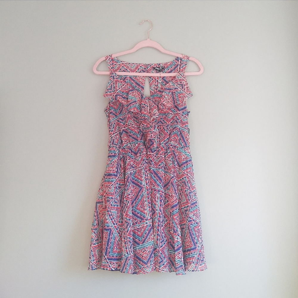 Sequin Hearts Tribal Print Sundress